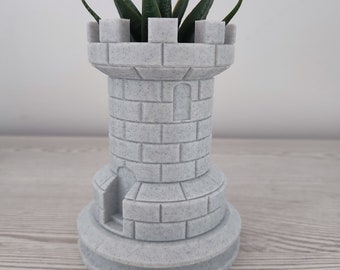 Chess piece pot - Chess game tower - Cactus and succulents - Indoor and outdoor plant - Castle pot - Decoration flower pot