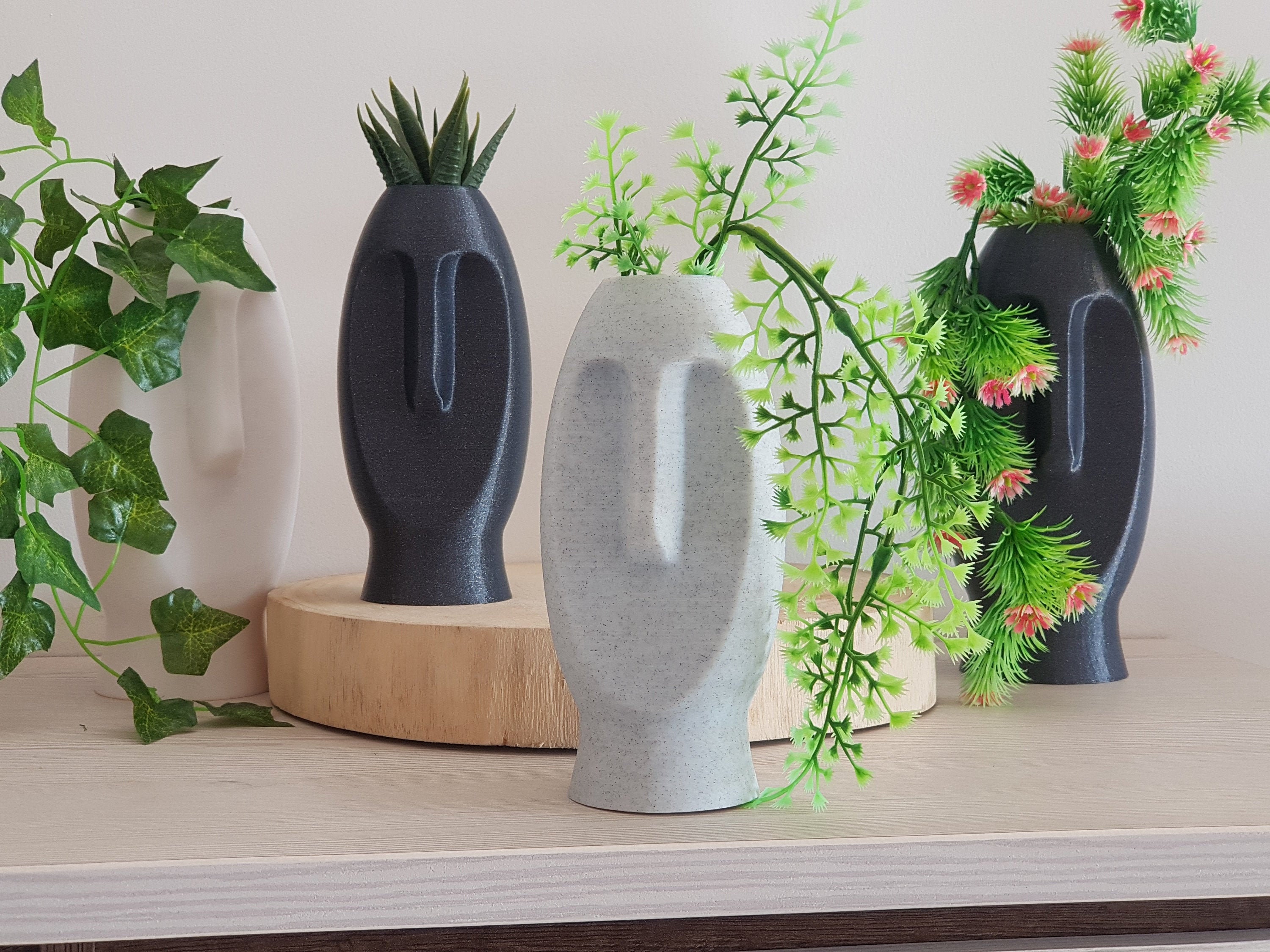 Moai Statue Planter Moai Flower Pot Face Decoration Face - Etsy.de