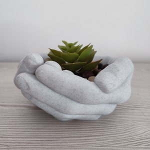 Hands Planter Home Decor Storage Tray Organizer Hands Plant Pot Cactus & Succulents Jewelry Box Office decor image 9