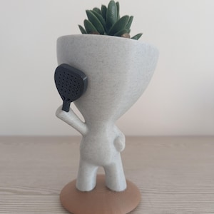 Lustiger Paddle-Player-Topf – Original Sportdekor – Geschenk für Paddle-Liebhaber – Schmuckkästchen – Übertopf – Sukkulente