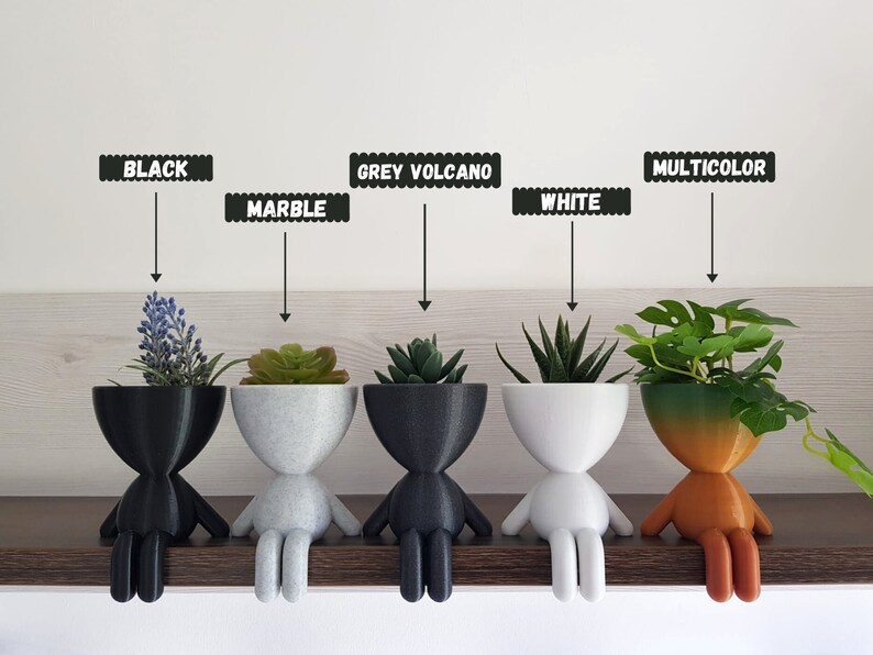 Sitting People Planter Air Plants Holder Zen Garden Etsy