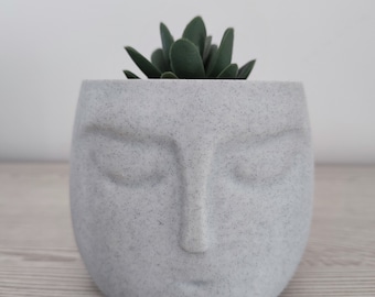 Face Planter pot - Home Decor - Storage Pot - Organizer - Chill Face Planter - Face Pot - Succulents