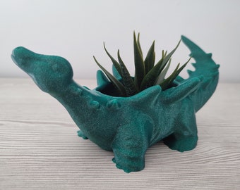 Stegosaurus Dinosaur Pot - Fun Decor - Succulent Planter - Original Pot - Indoor or Outdoor Plant - Air Plant