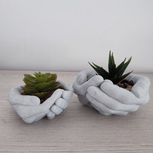 Hands Planter Home Decor Storage Tray Organizer Hands Plant Pot Cactus & Succulents Jewelry Box Office decor image 7