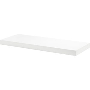 Long Floating Satin white shelf 25cm - 180cm