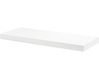 Long Floating Satin white shelf 25cm - 180cm