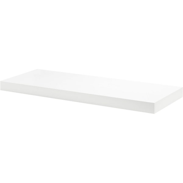 Long Floating Satin white shelf 25cm - 180cm