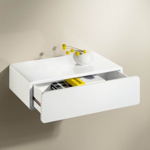 Floating Drawer Shelf Gloss White 500x250x130mm image 1