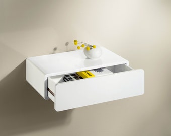 Floating Drawer Shelf Gloss White 500x250x130mm Etsy UK