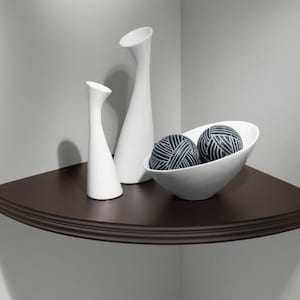 Profile Corner Floating Shelf 450x450x45mm Mocca