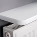 Rounded Radiator Shelf 1200x150x18mm White