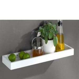 White Floating Multi Shelf  600x150x40mm