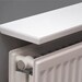 White Beveled Radiator Shelf 24x6x 1 Inch Thick 600x150x25mm