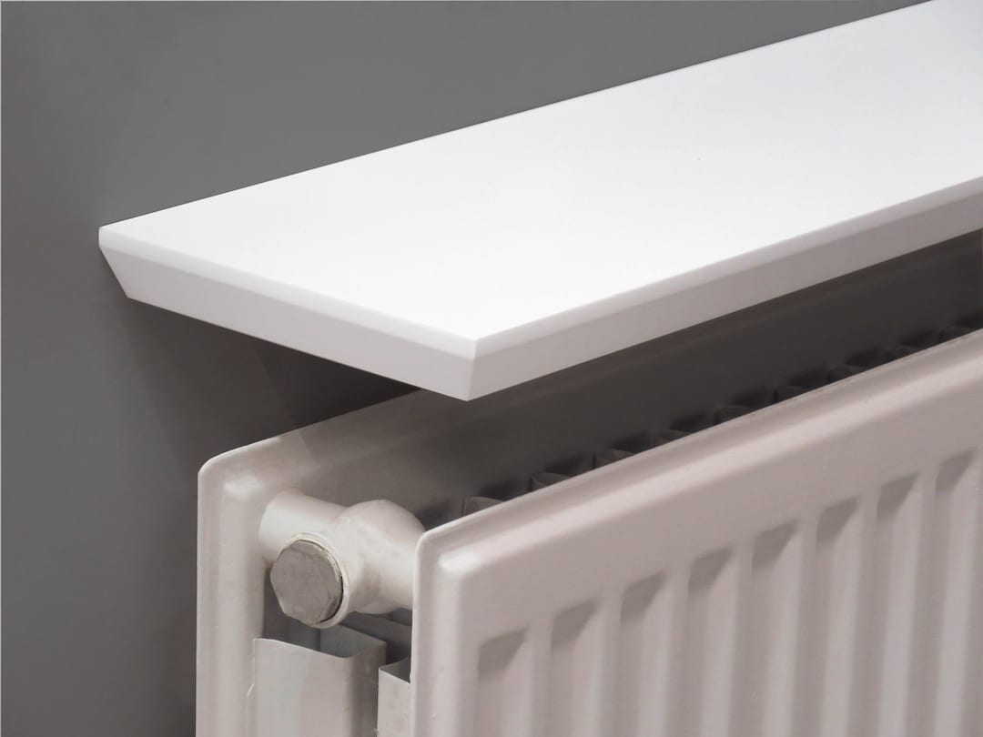 White Beveled Radiator Shelf 48x6x 1 Inch THICK 1200x150x25mm Etsy UK
