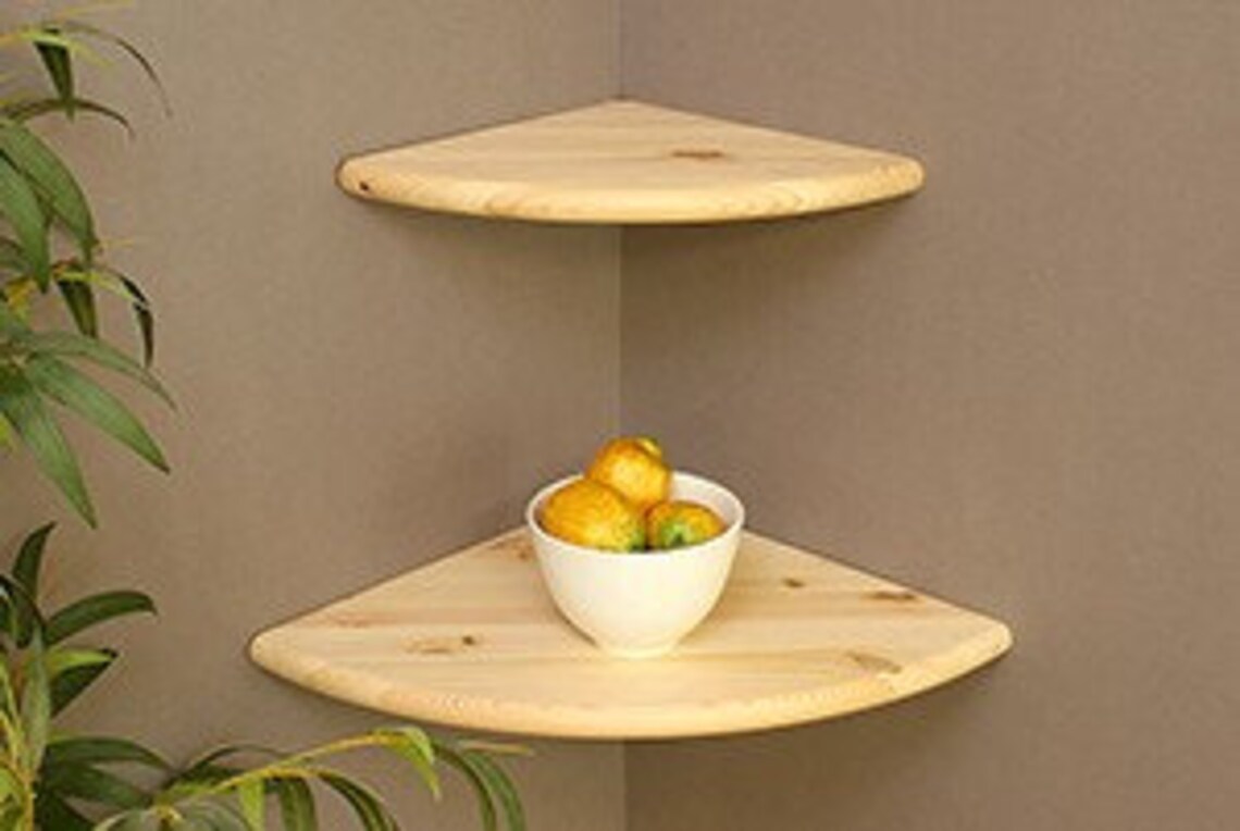 Large Corner Floating Shelf Etsy