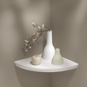 Profile Corner Floating Shelf 450x450x45mm White