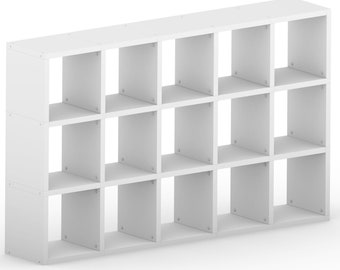 White Modular 3x5 Cube  1808l X 1116h X 328d