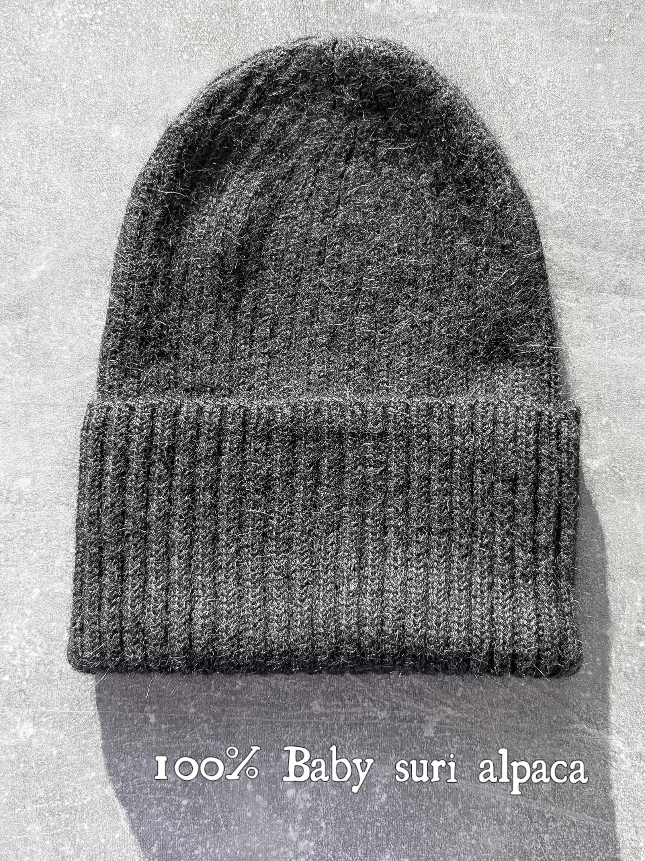 KkCo Striped Suri Beanie Reversible Brushed Alpaca Hat OS Baby Suri Alpaca Beanie, Unisex Fisherman Style - Etsy main image 2