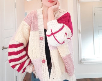 Addi Sentro Patchwork Cardigan Knitting Machine Pattern (PDF)