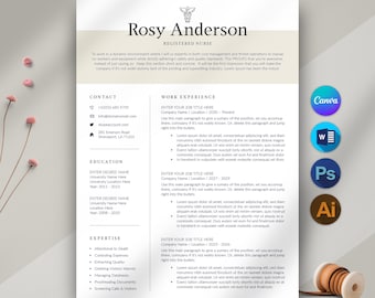 Editable Resume Template for Nurse | Professional CV Design for Job Application | Modern Nurse Resume in Canva, Word & Photoshop