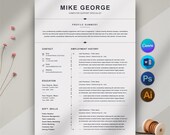 Resume Template for Canva & Word, Simple Minimalist Resume Templates, Professional  Resume, Elegant, Minimal CV, Creative, Modern Job Resume