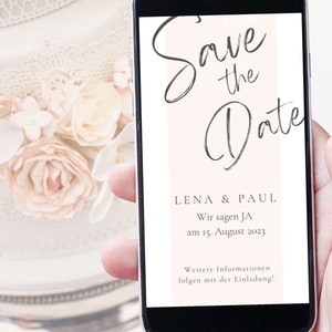 デジタルSave the Dateカード | 結婚式やお祝いにぴったりの、スピーディーでモダン、そしてパーソナルなカード