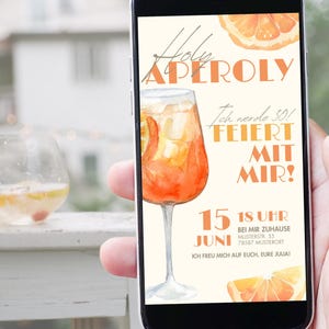 Holy Aperol! Digital Aperol Birthday Invitation – Stylish, funny & sparkling