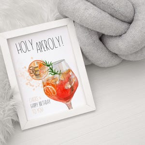 Heilige Aperoli Creatief geldgeschenk om af te drukken en in te lijsten | Origineel last-minute verjaardagscadeau, wensvervuller