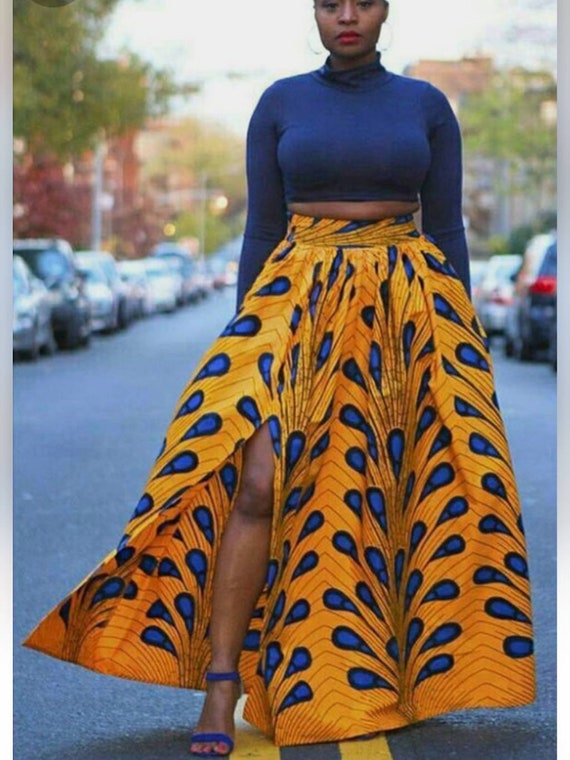 Ropa africana mujeres / Maxi falda invitada a la boda - Etsy México