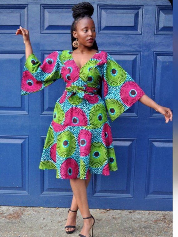 African Print Midi Dress Etsy