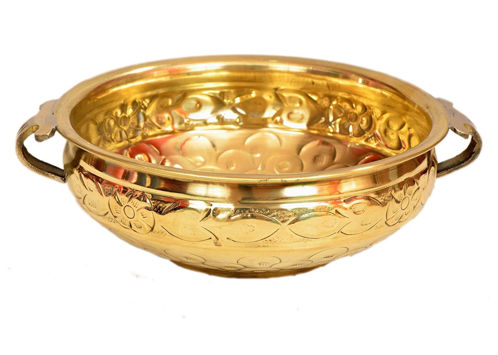 Brass Uruli Bowl 10 X 4inch Gold Etsy