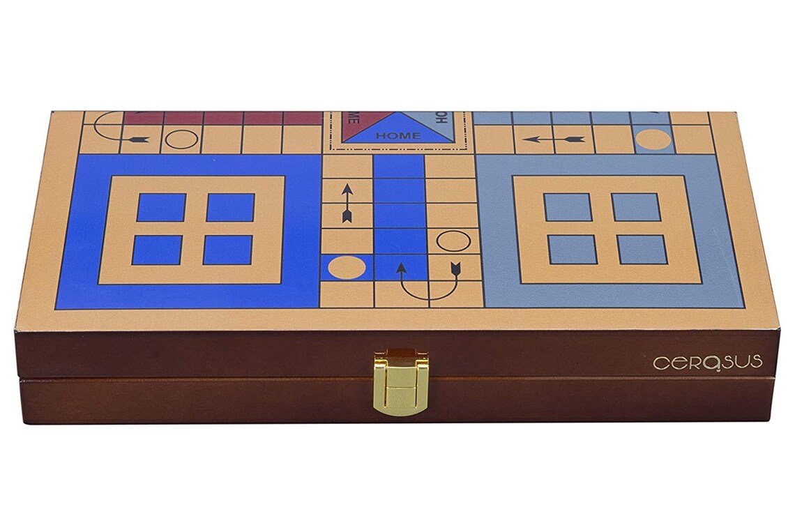 Wooden Ludo Board Game with High Gloss Finish Etsy