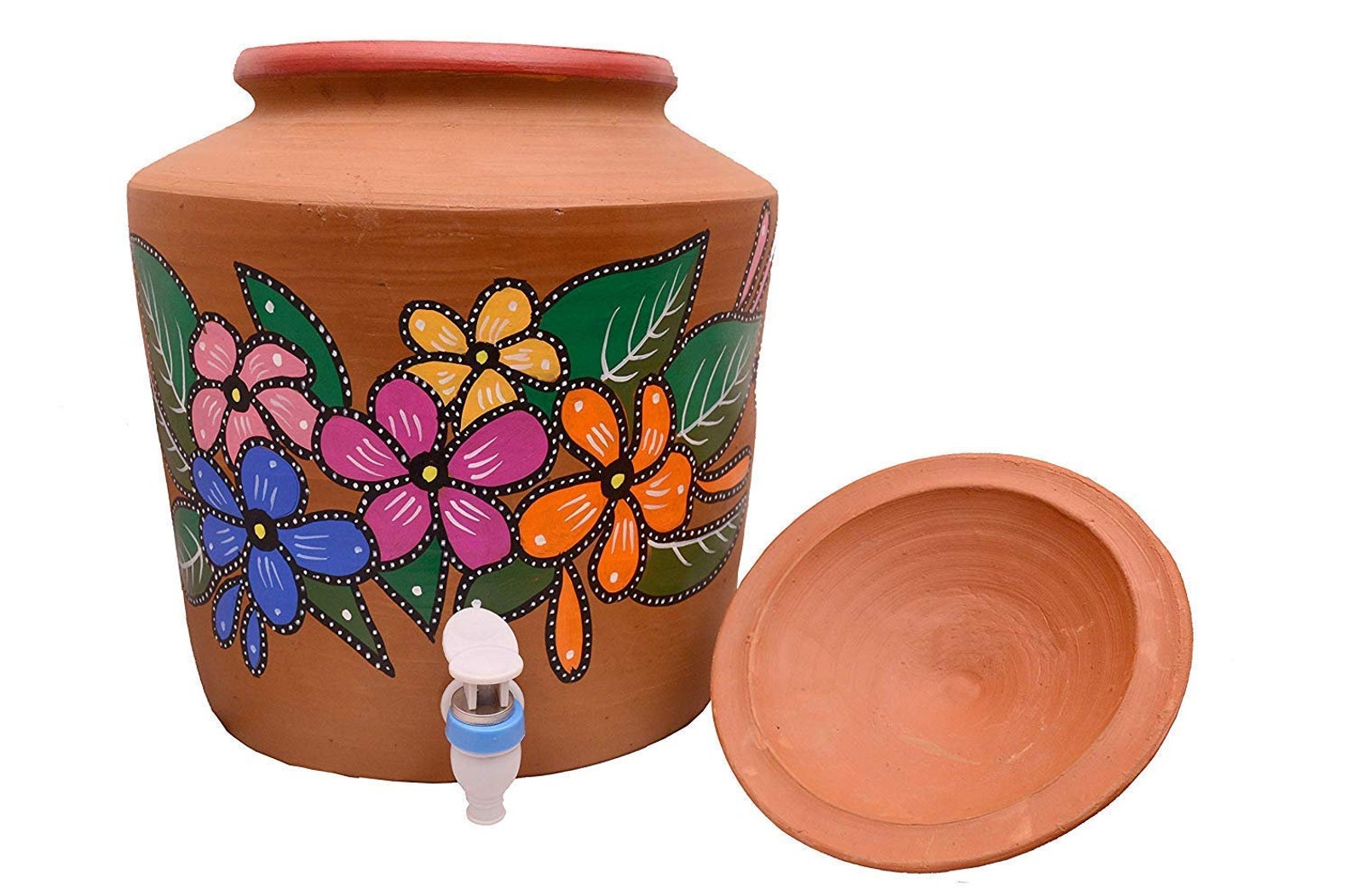 Clay Water Pot with Flip Tap Comfortable Alkaline Drinking Etsy