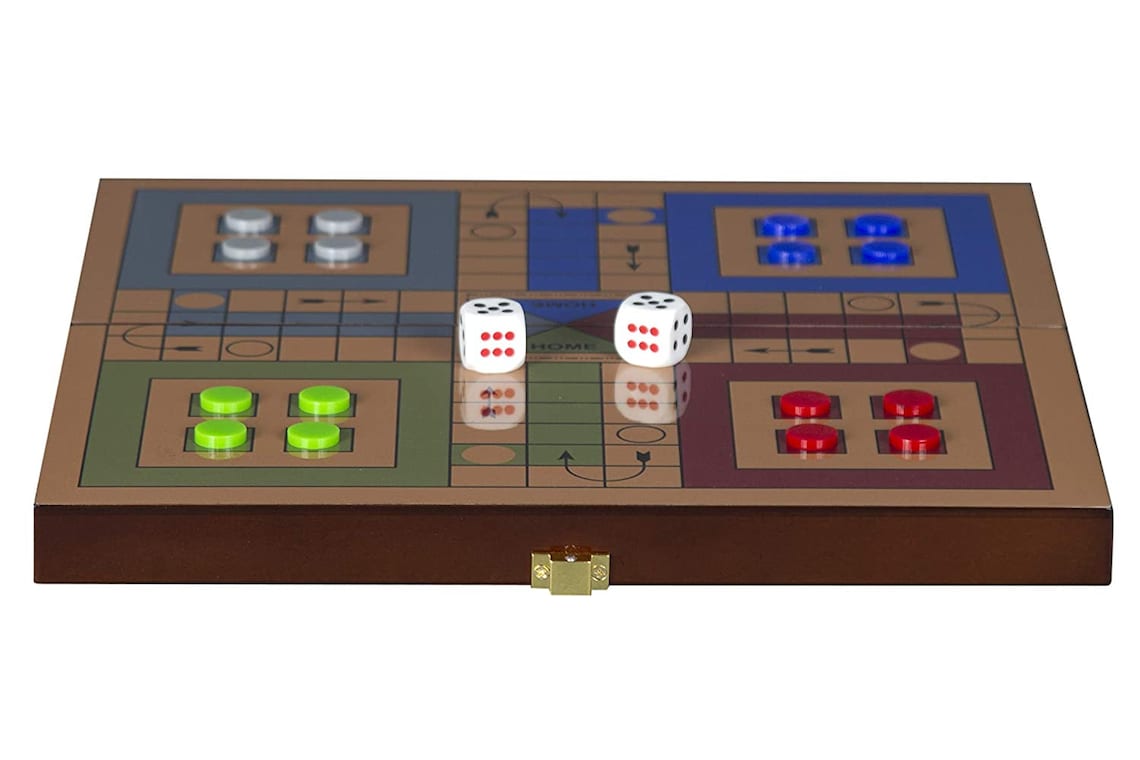 Wooden Ludo Board Game with High Gloss Finish Etsy