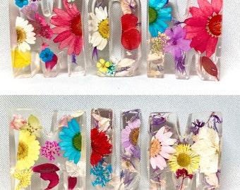 mothers day gift, Floral letters, for grandma, for nan, personalised gift, nana gift, March birthday, for mum, for nanny,
