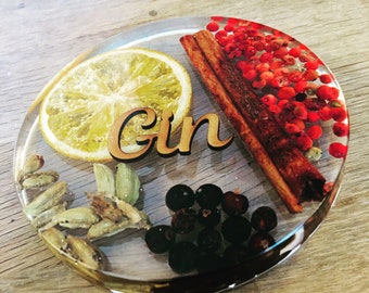 Gin Coaster, Housewarming gift, gin gift,  3D coasters, kitchen and dining, gin bar, for dad, Stocking stuffer, Christmas gift