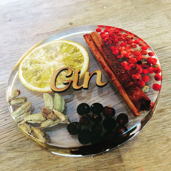 Gin Coaster, Housewarming gift, gin gift,  3D coasters, kitchen and dining, gin bar, for dad, Stocking stuffer, Christmas gift