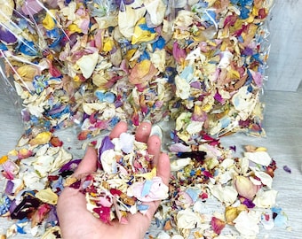 Handpicked Natural Confetti our monthly mix - Biodegradable Petals , Eco-Friendly Celebration Decor, Wedding, Party, & Event Decorations