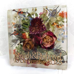 flower preservation, 20cm display block, wedding flower preservation, funeral flower preservation, wedding gift, bouquet preservation