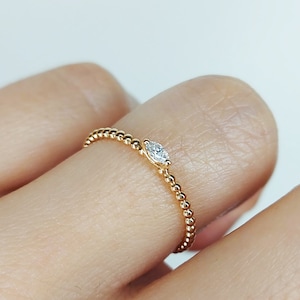 Marquise Diamond Solitaire Ring, 14K Solid Gold Marquise Diamond Jewelry, Modern Jewelry, Engagement Ring, gift for her