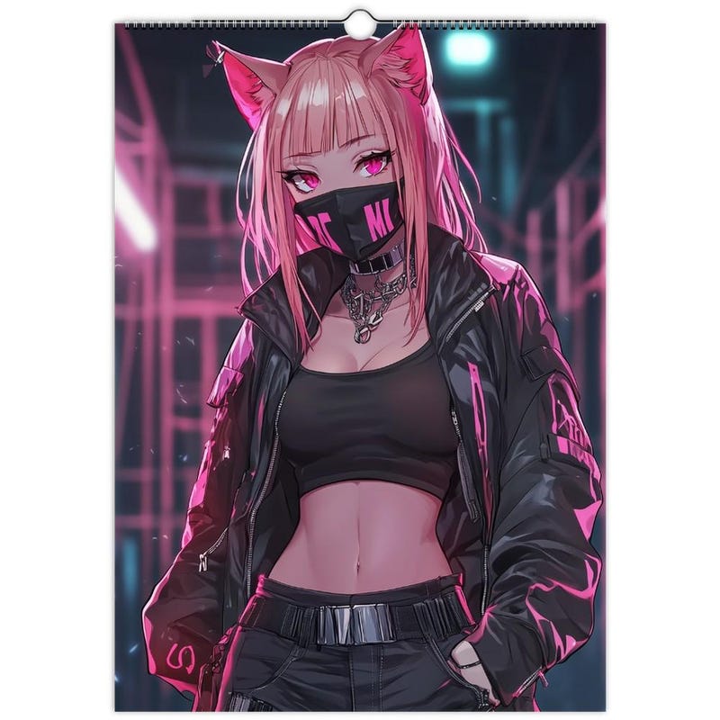 2025 Calendar Cyberpunk Etsy
