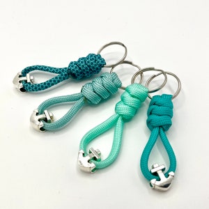 Anchor keychain maritime paracord handmade gift idea Mother's Day Valentine's Day gift birthday magic knot rope