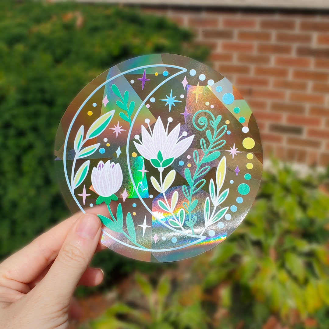 Moon Suncatcher Rainbow Decal Rainbow Maker Suncatcher - Etsy