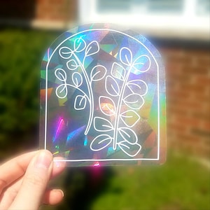 Eucalyptus Suncatcher, Rainbow Decal, Rainbow Maker, Suncatcher Sticker, Rainbow Sticker, Window Decal