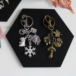 Keychains season charms gift * Symbol * Spring summer autumn winter * Gift * Holidays * Forest * Flowers * Strawberry * Merry