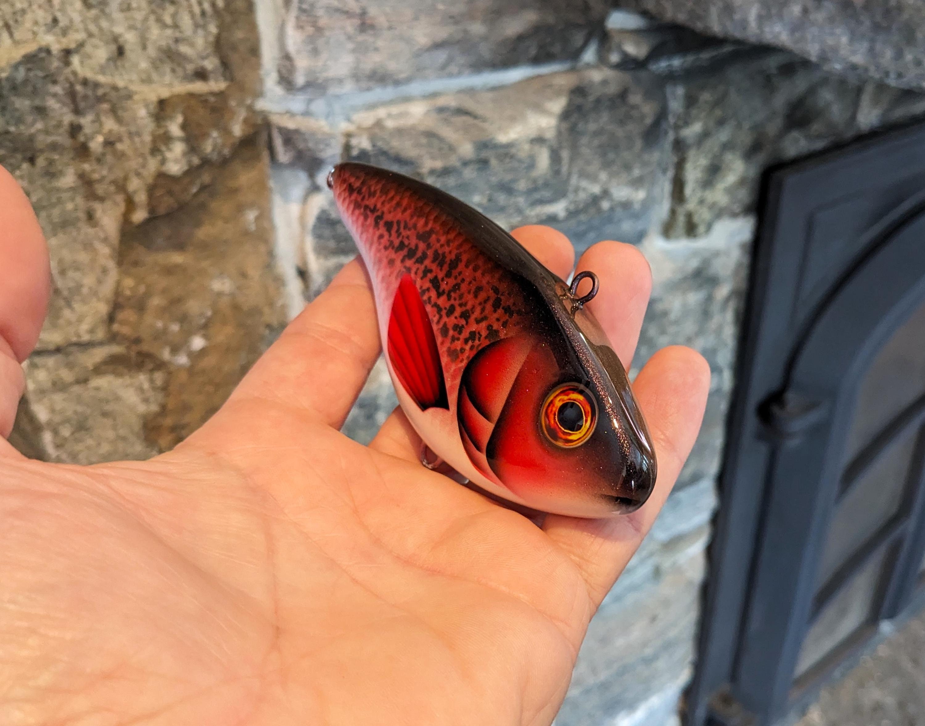 5" Wooden Lipless Fishing Lure for Musky, Pike and Hungry Bass (Price includes Tariffs for US shoppers)