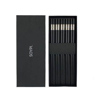 5 Paar traditionelle chinesische Essstäbchen aus Fiberglas 24cm, Ess Stäbchen in Geschenkbox, asiatische Stäbchen wiederverwendbar,Chopstick