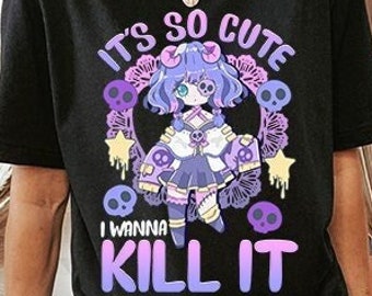 Cute Goth T-Shirt, Kawaii Spooky Horror Tee