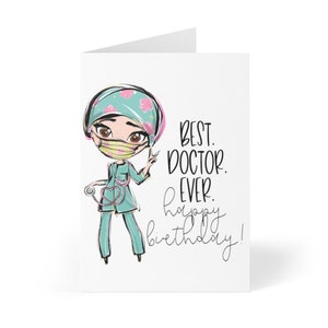 Meilleur docteur de tous les temps, carte d'anniversaire de médecin, carte de joyeux anniversaire pour femmes médecins, anniversaire de médecin, femme collègue fille maman, docteur cadeaux MD