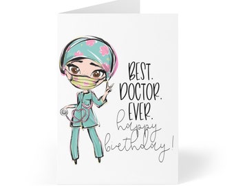 Best Doctor Ever, Doctor Birthday Card,Happy Birthday Card for Women Doctors, Physician Birthday,Wife Co-worker Daughter Mom,Doctor Gifts MD